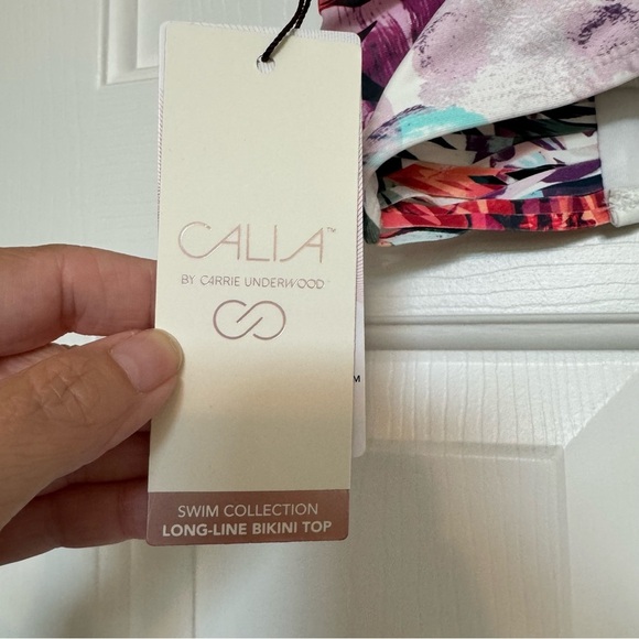 CALIA Cross Back Bikini Top Botanical Island NWT - Picture 4 of 9